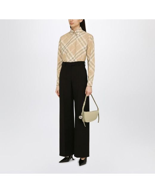 Petit Sac Shield Clair En Cuir Burberry en coloris White