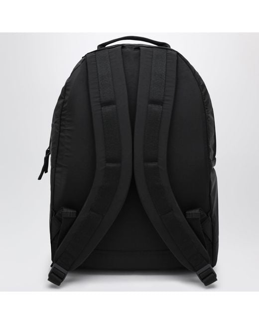 Stone Island Black Nylon Backpack With Logo Patch for men