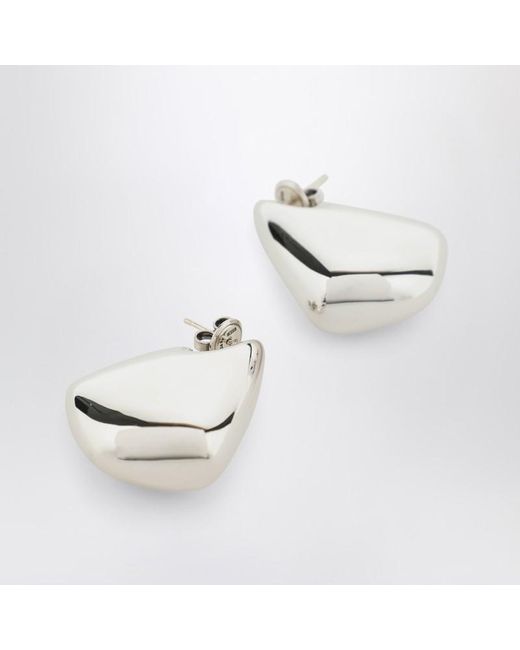 Bottega Veneta Metallic Small Fin Earrings