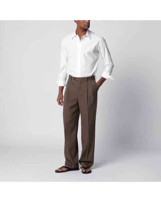 Camicia Slim di Auralee in Gray da Uomo
