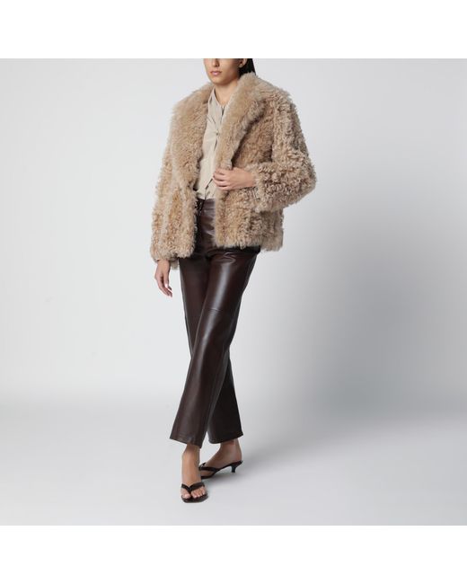 Blancha Natural Short Hazelnut Fur Jacket
