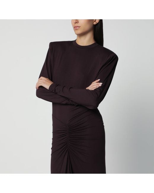 ANDAMANE Black Rouge Noir Maxi Dress With Waist Draping