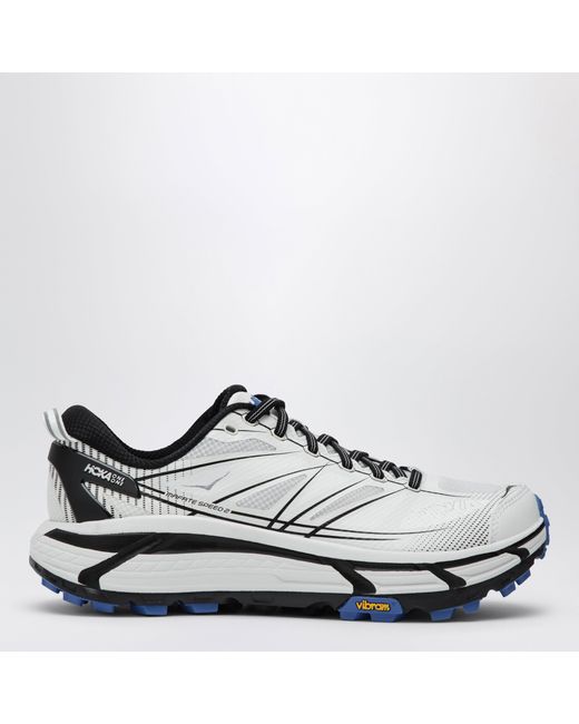 Hoka One One White Mafate Speed 2 Sneakers/Cobalt