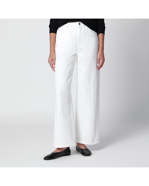 Loewe White Anagram Trousers