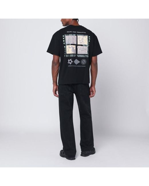 T-Shirt Noire Neuro Free Association Brain Dead pour homme en coloris Black