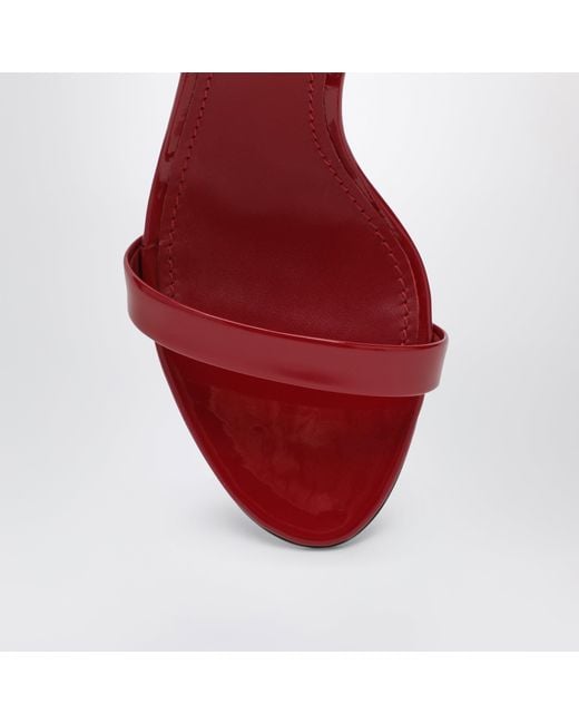 Dolce & Gabbana Red Patent Leather High-Heeled Sandals