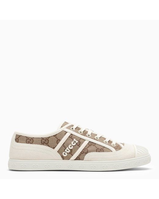 Gucci Natural And Ebony gg Fabric Low Trainer