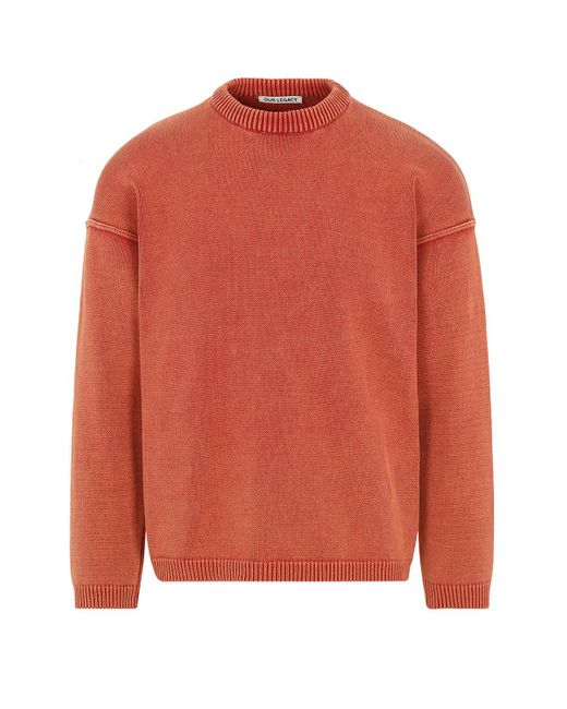 Our Legacy Red Cotton Crew-neck Sweatshirt for men