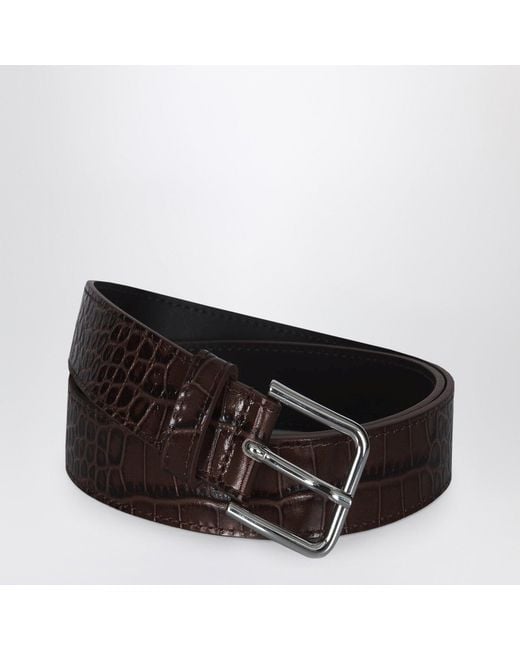 Frankie Shop Black Toni Croc Belt