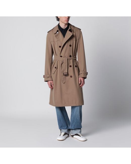 Burberry Brown Short Foxfield Trench Coat for men