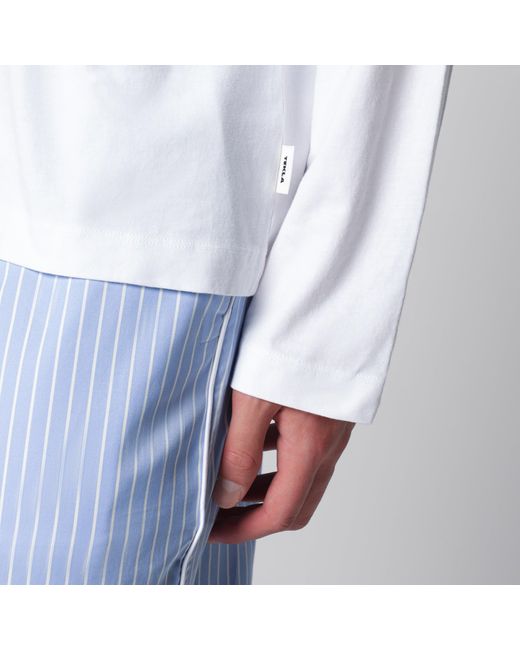 Tekla White Long-Sleeve T-Shirt for men