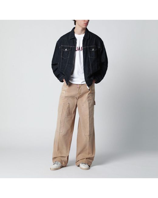 DSquared² Black Zipup Denim Jacket for men