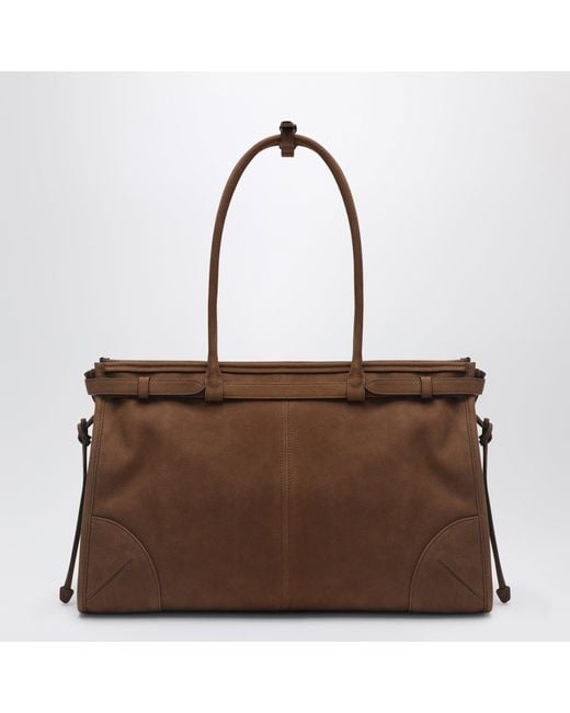 Prada Brown Bonnie Large Suede Bag