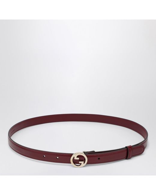 Gucci Red Blondie Rosso Ancora Leather Belt