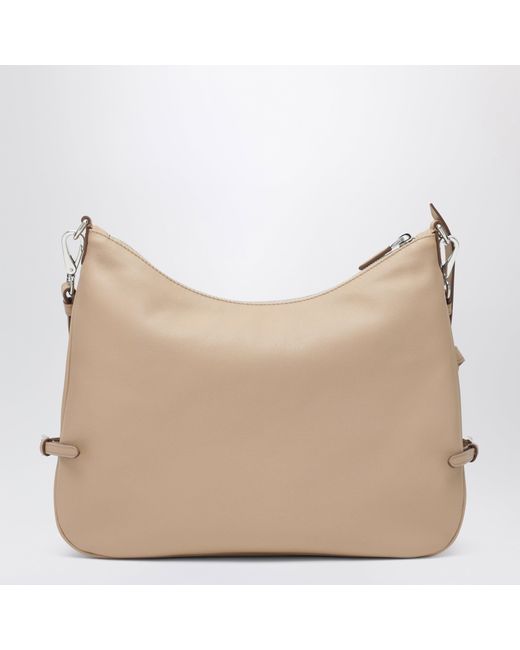 Prada Natural Fold Large Sand-Colored Leather Bag