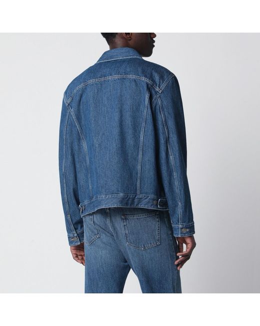 Valentino Blue Denim Jacket With Vgold Detail for men