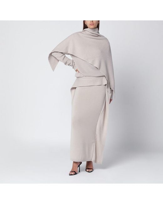 Entire studios White Light Long Wool Skirt