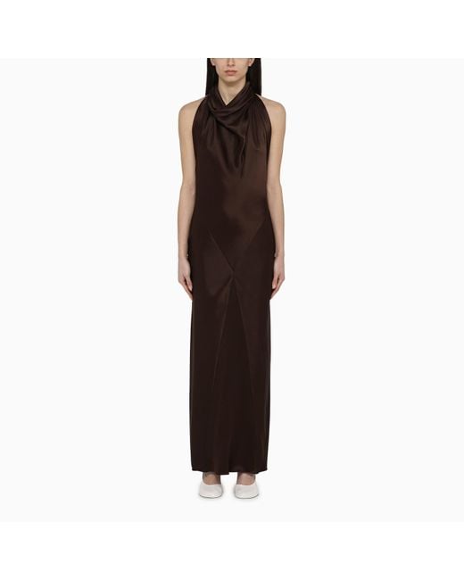 Loewe Black Chocolate Silk Long Dress