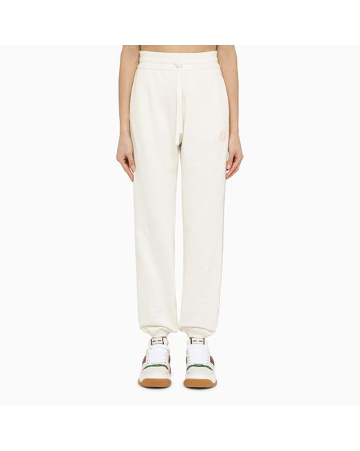 Gucci White/pink Cotton jogging Trousers