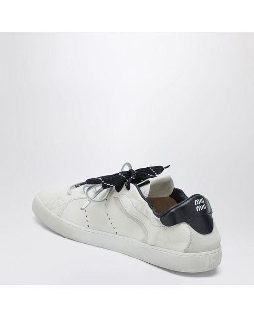 Miu Miu White Leather Sneakers