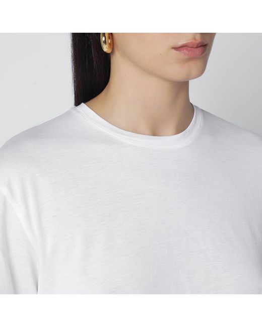 Totême White Organic Cotton-Blend T-Shirt