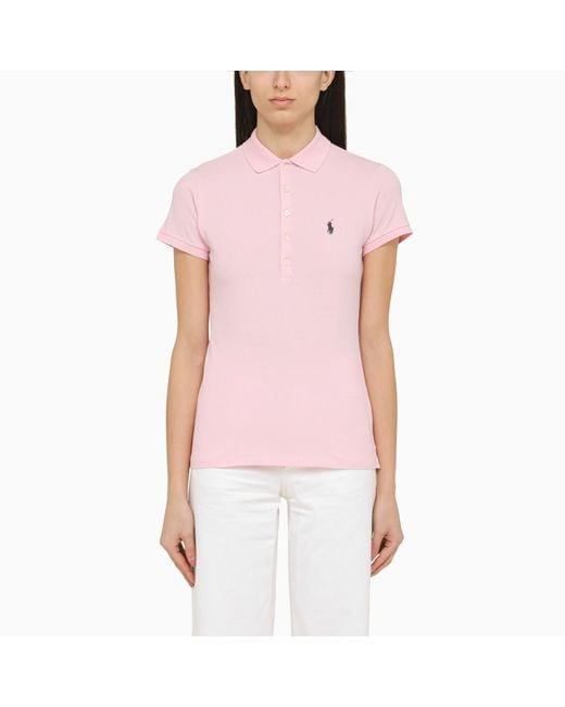 Polo Ralph Lauren Pink Piqué Polo Shirt With Logo