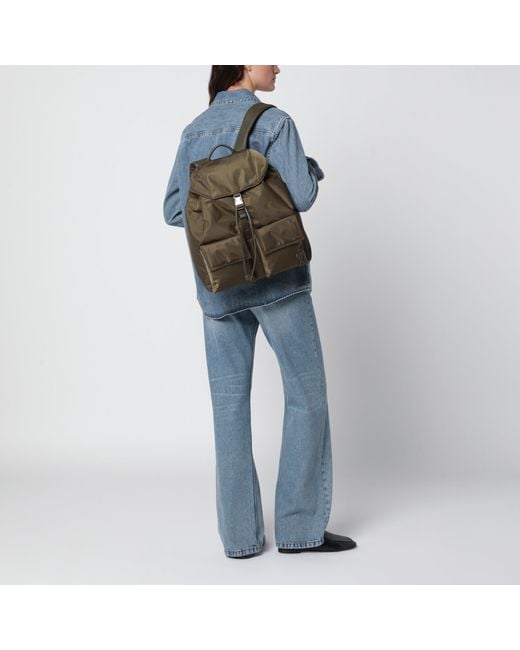 AMI Green Marcel Truffle-Colored Nylon Backpack