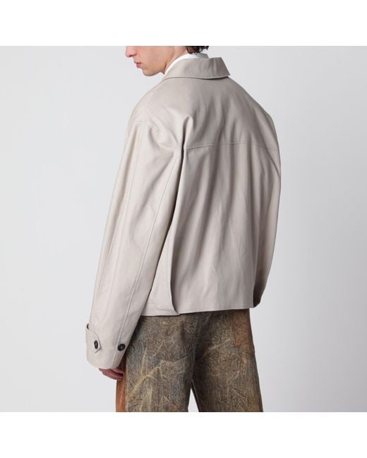 Séfr Natural Short Cotton Trench Coat for men