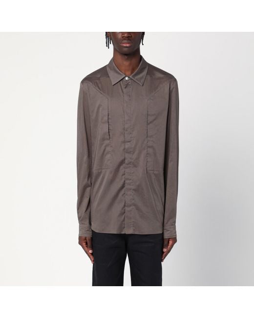 Rick Owens Brown Dust-coloured Cotton Shirt for men