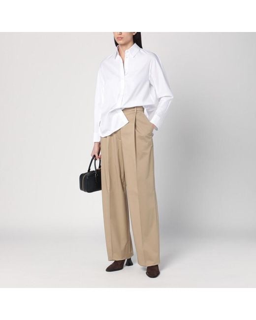 Pantalone ampio axel color sabbia di Thelatest in Natural