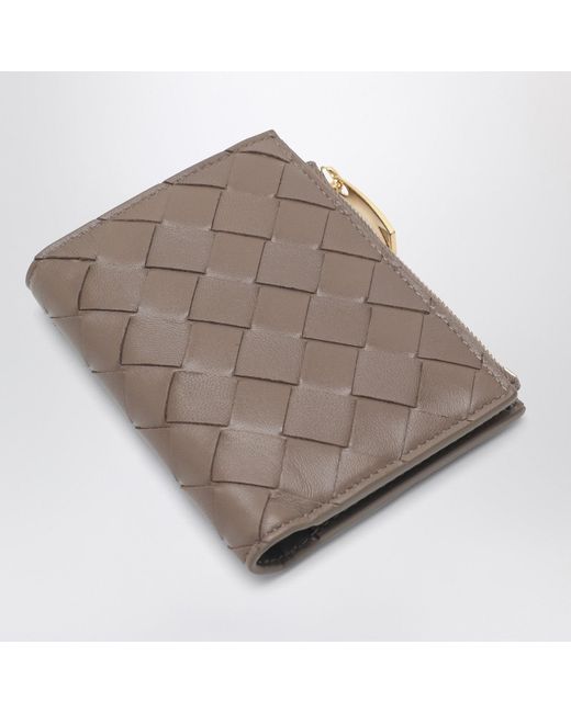Bottega Veneta Brown Small Bi-Fold Intrecciato Wallet