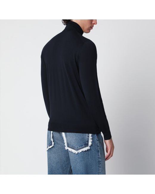 Drumohr Black Wool Turtleneck Sweater for men
