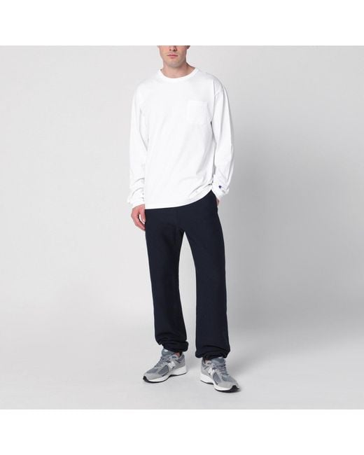 Champion White Long-Sleeved T-Shirt for men