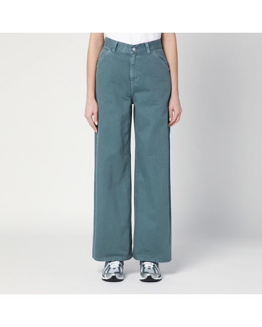 Carhartt Blue Jens Pant In Silver Pine