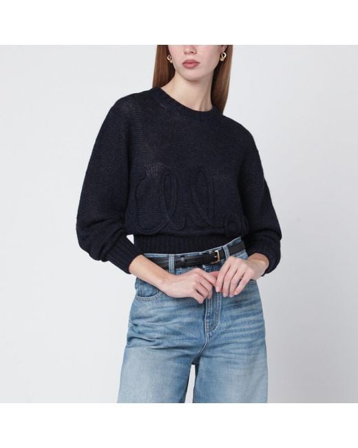 Chloé Blue Alpaca-Blend Sweater