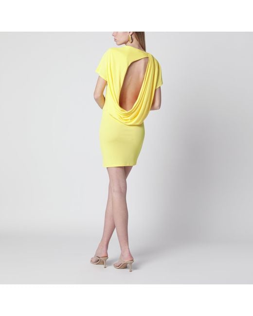 Jacquemus Yellow Mistral Viscose Jersey Dress