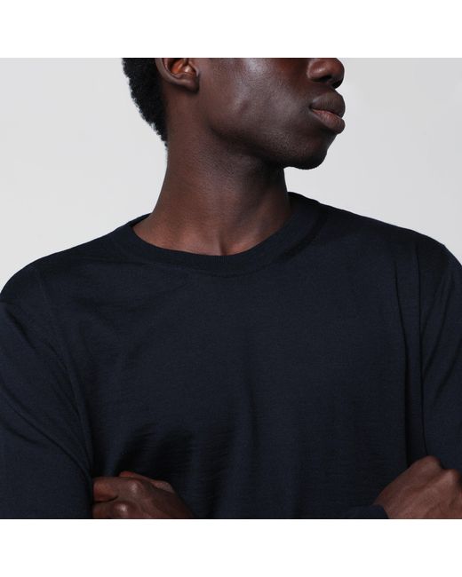 Valentino Blue Wool Crewneck Sweater for men