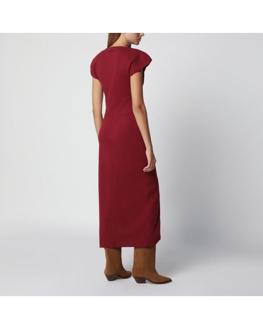 Isabel Marant Red Nadra Wrap Dress