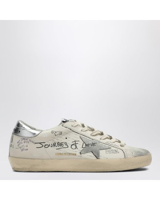 Golden Goose Deluxe Brand White Sneakers Super Star /ice/silver for men