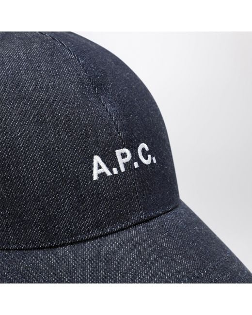 A.P.C. Blue Charlie Cotton Baseball Cap