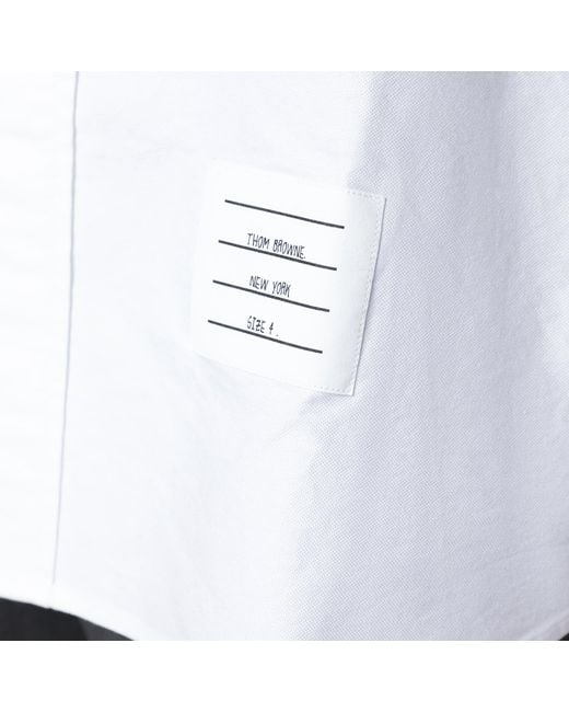 Thom Browne Gray Cotton Button-Down Shirt for men