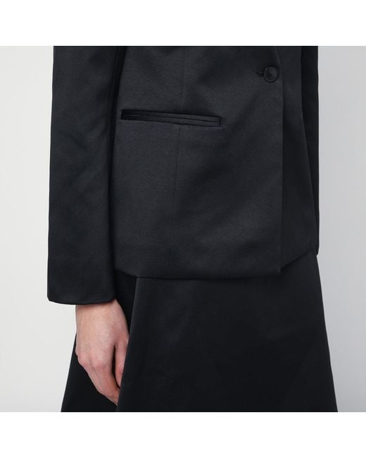 THE GARMENT Black Single Breasted Cotton Blend Jacket