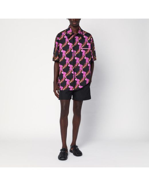 Gucci Red Printed Cotton Shirt for men