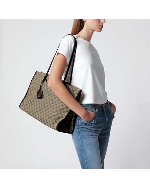 Gucci Brown Large London Shopping Bag