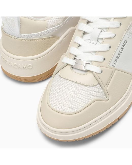Sneaker bassa bianca in pelle di Ferragamo in White da Uomo