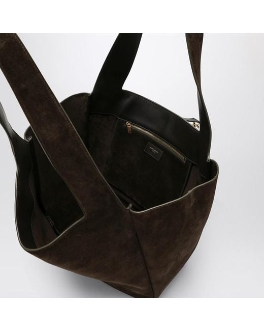 Sac Le 5 À 7 Bea En Daim Vert Mousse Saint Laurent en coloris Black