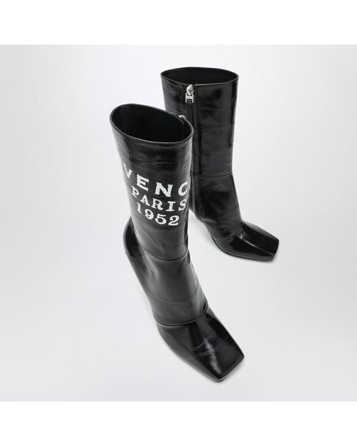 Givenchy Black Sliced Square Tape Ankle Boots