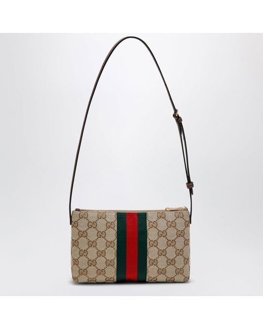 Gucci Natural Gg Fabric Shoulder Bag