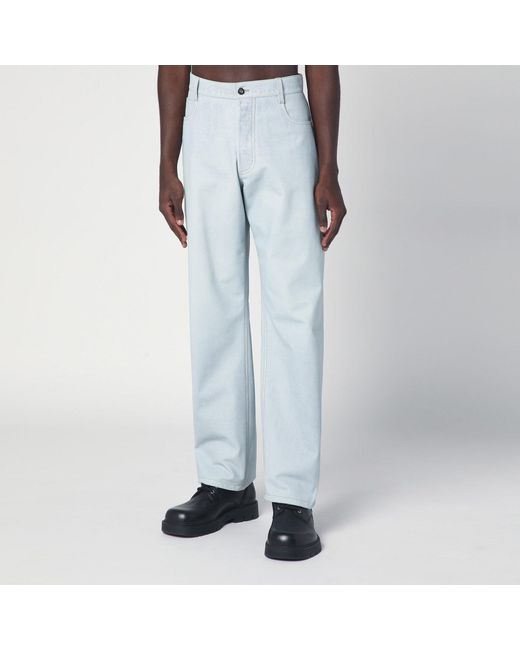 Bottega Veneta Blue Light Straight Leg Jeans for men