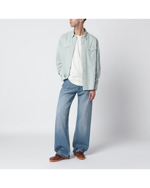 Polo Ralph Lauren Blue Classic-Fit Madras Western Shirt for men